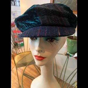 Crushed Velvet Newsboy Hat